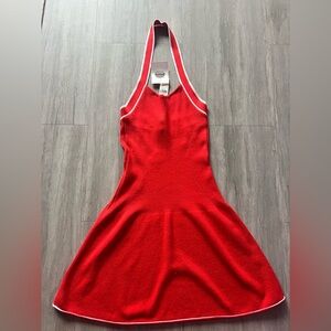 Anthropologie red dress